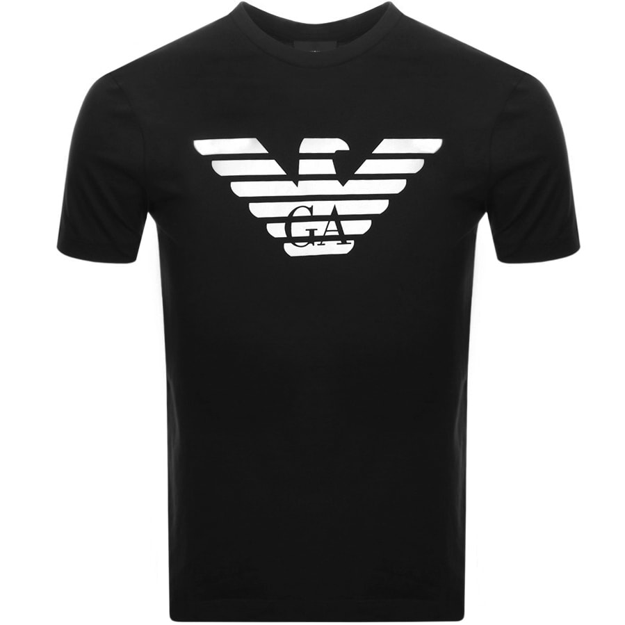 Alternative Image for ProductEmporio Armani Crew Neck Logo T Shirt Black1